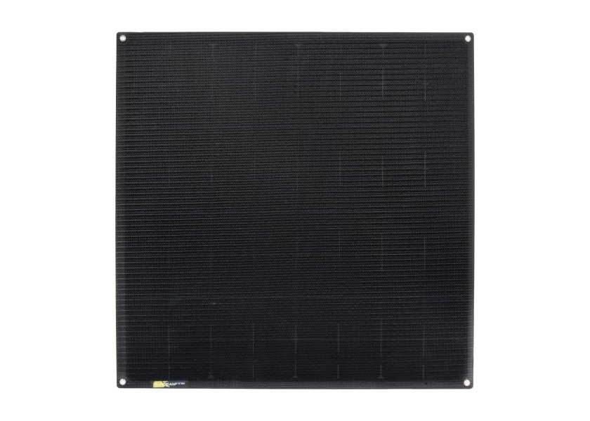 Semifleksibelt solcellepanel TOUGH BLACK 55 W flush forfra