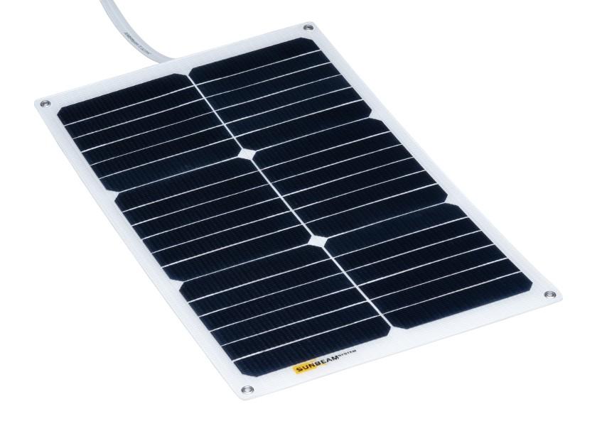 Semifleksibelt solcellepanel TOUGH FLUSH 21 W kabeltilkobling