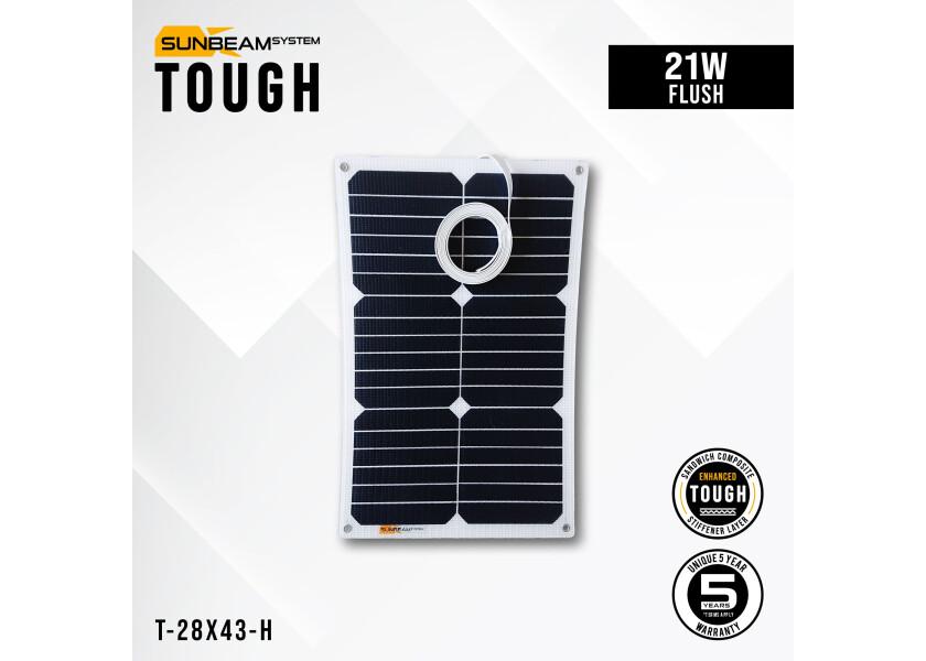 Semifleksibelt solcellepanel TOUGH FLUSH 21 W i bruk