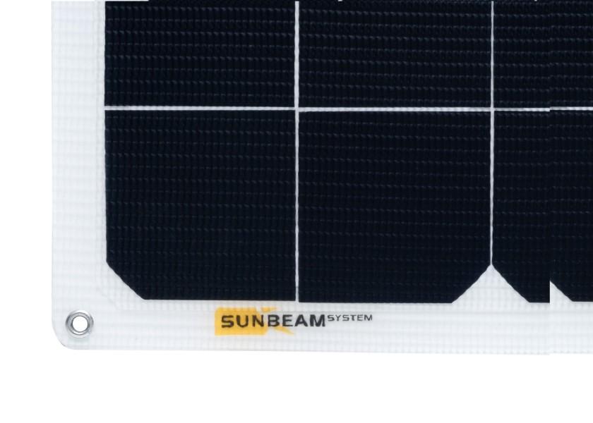 Semifleksibelt solcellepanel TOUGH FLUSH 55 W 540 x 540 x 3 mm bakside