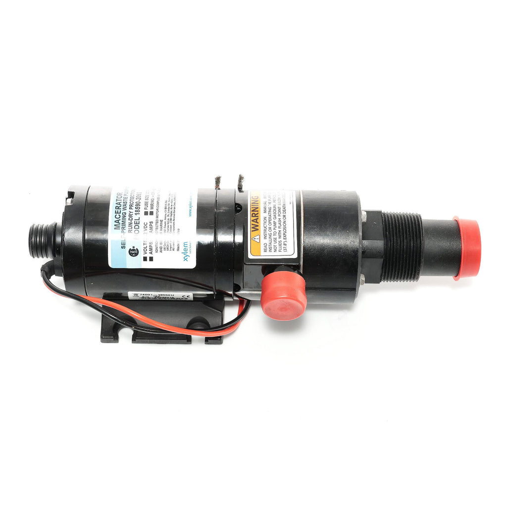 Septikpumpe med kvern 12V 45 l/min rustfritt stål - Jabsco bakside