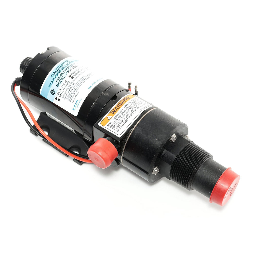 Septikpumpe med kvern 12V 45 l/min rustfritt stål - Jabsco montert