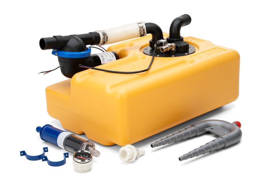 Montert Septiktank 35 liter med Jabsco pumpe