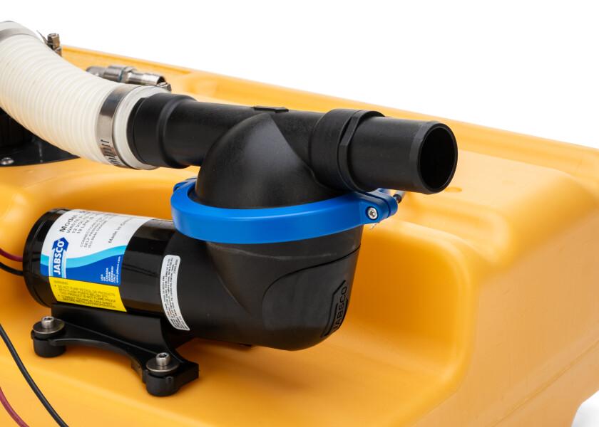 Fyllstandssensor på Septiktank 35 liter med Jabsco pumpe