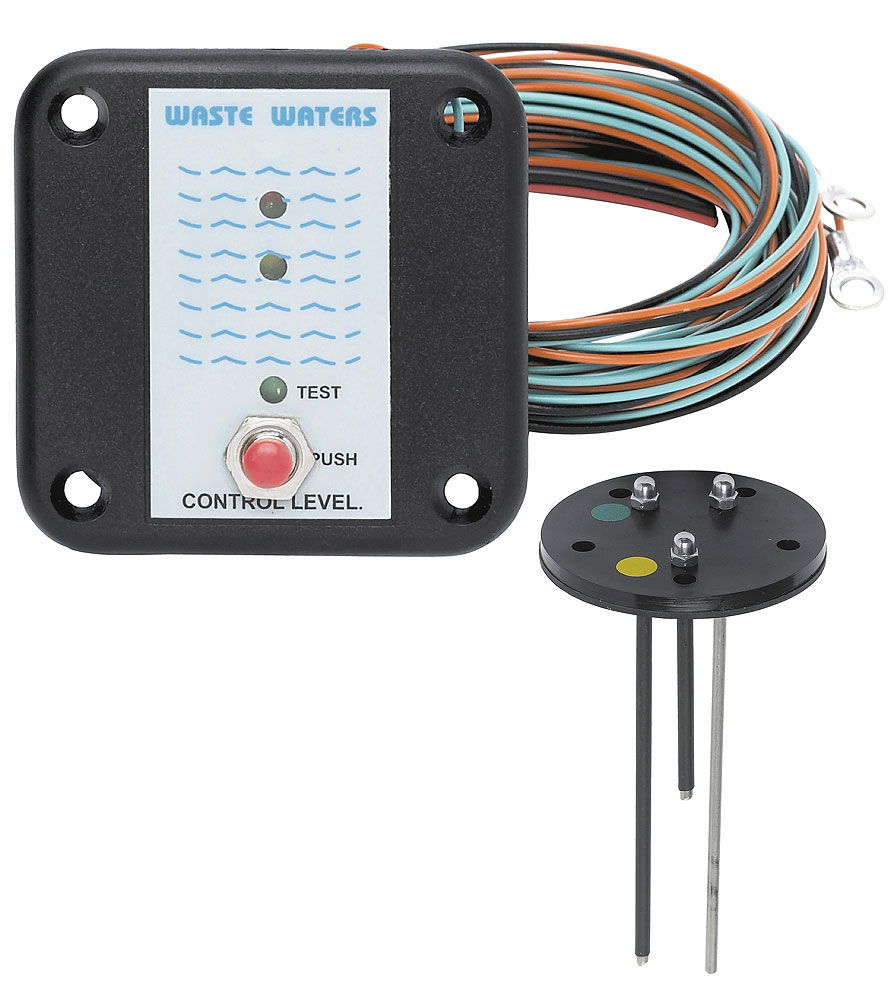 Septiktank nivåmåler med LED-display 12/24V 62x62 mm - front