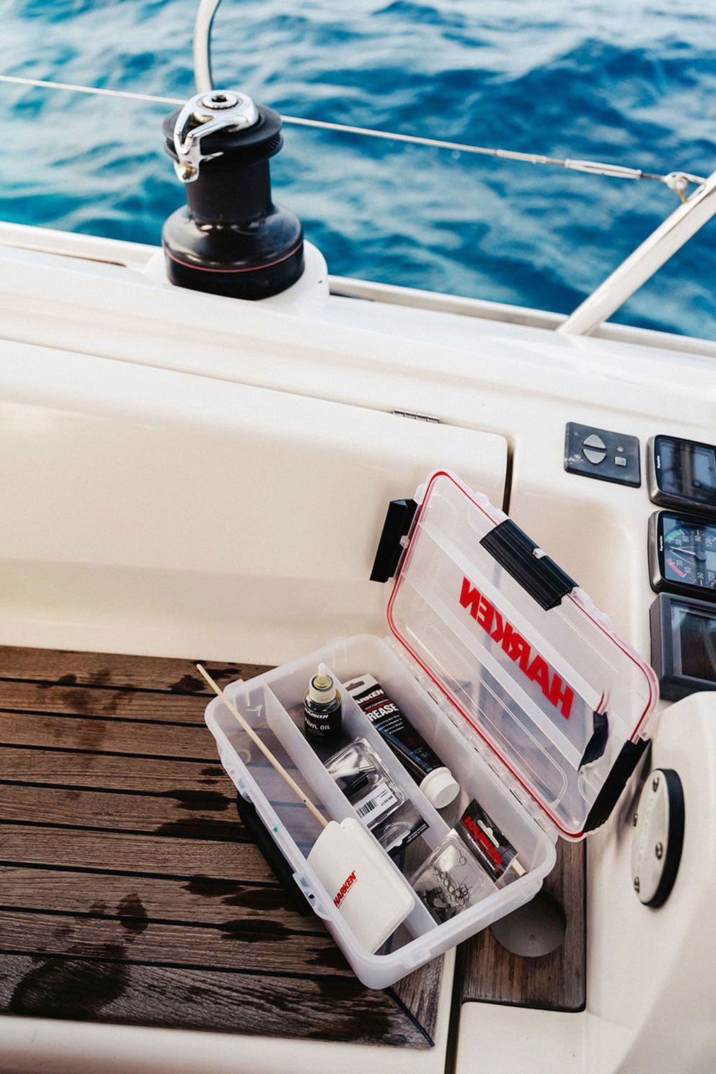 Service kit for vinsjer komplett koffert - Harken bakside