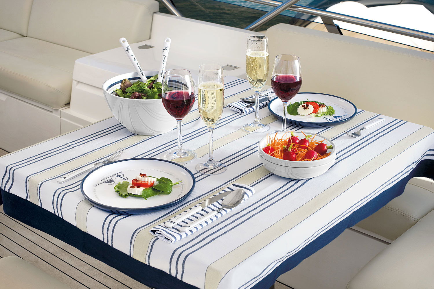 Servise Welcome on Board sett 24 deler med veske for båtbruk