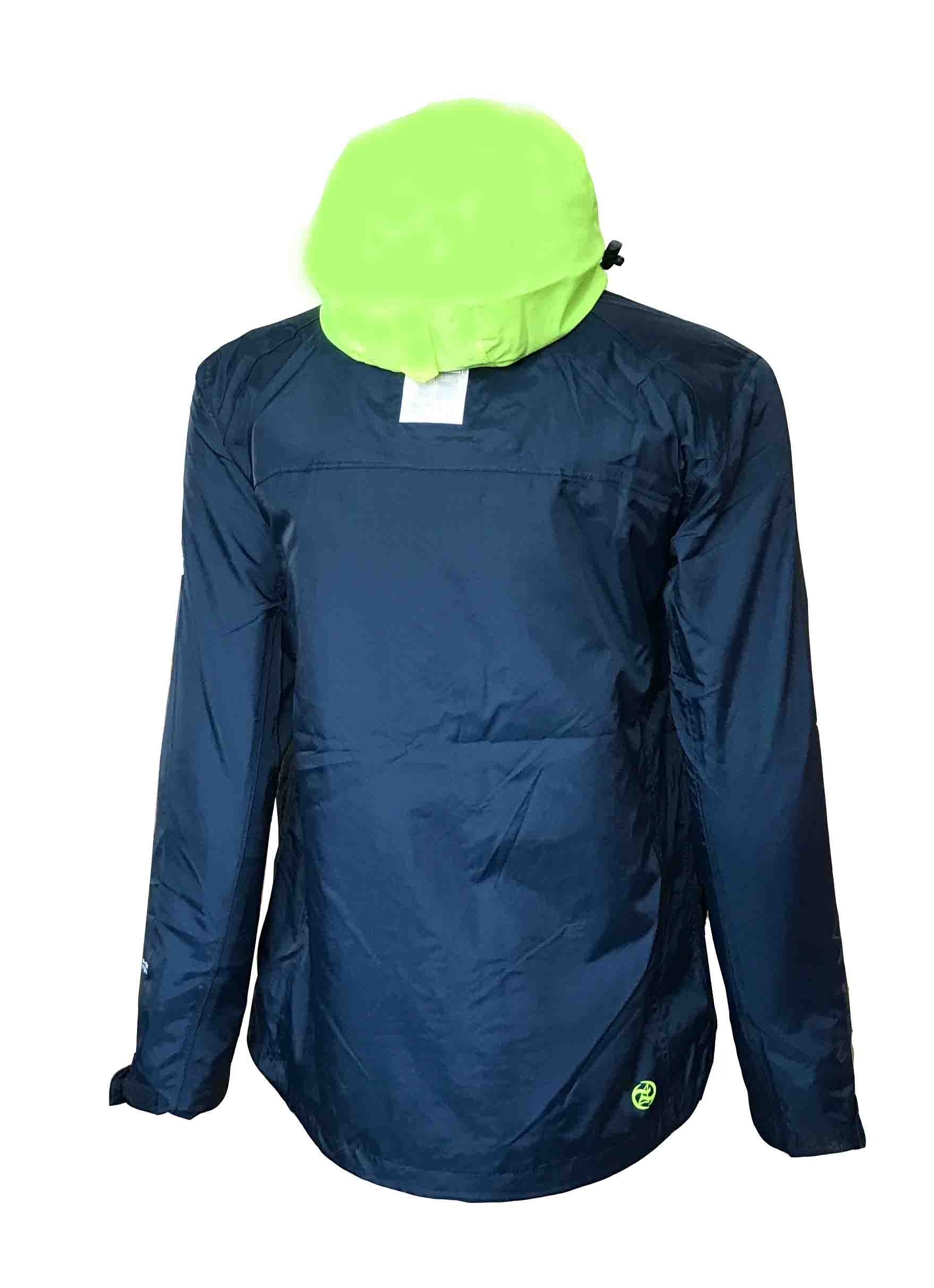 Detalj av jakke i Sett jakke, bukse og 150N automatvest polyuretanbelagt nylon 5000 mm