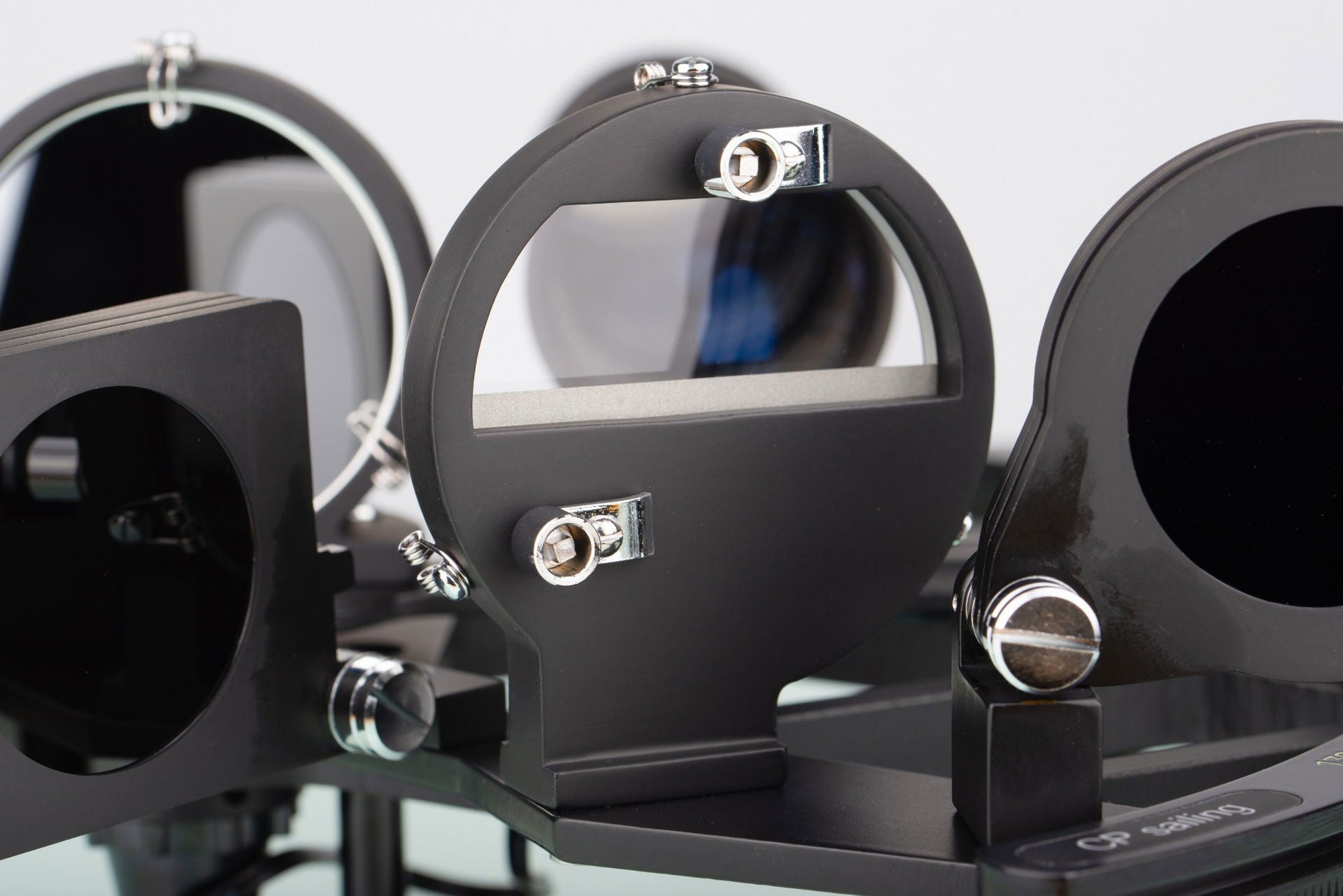 Nærbilde av integrert belysning på Sextant Sailing fullsikt aluminium 15,3 cm gradbue