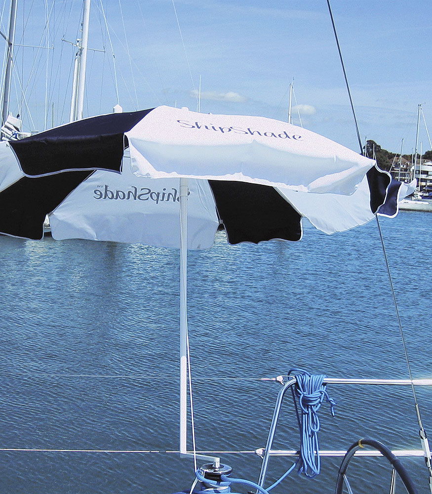 Shipshade solskjerm 183 cm justerbar høyde 1-2 m forfra