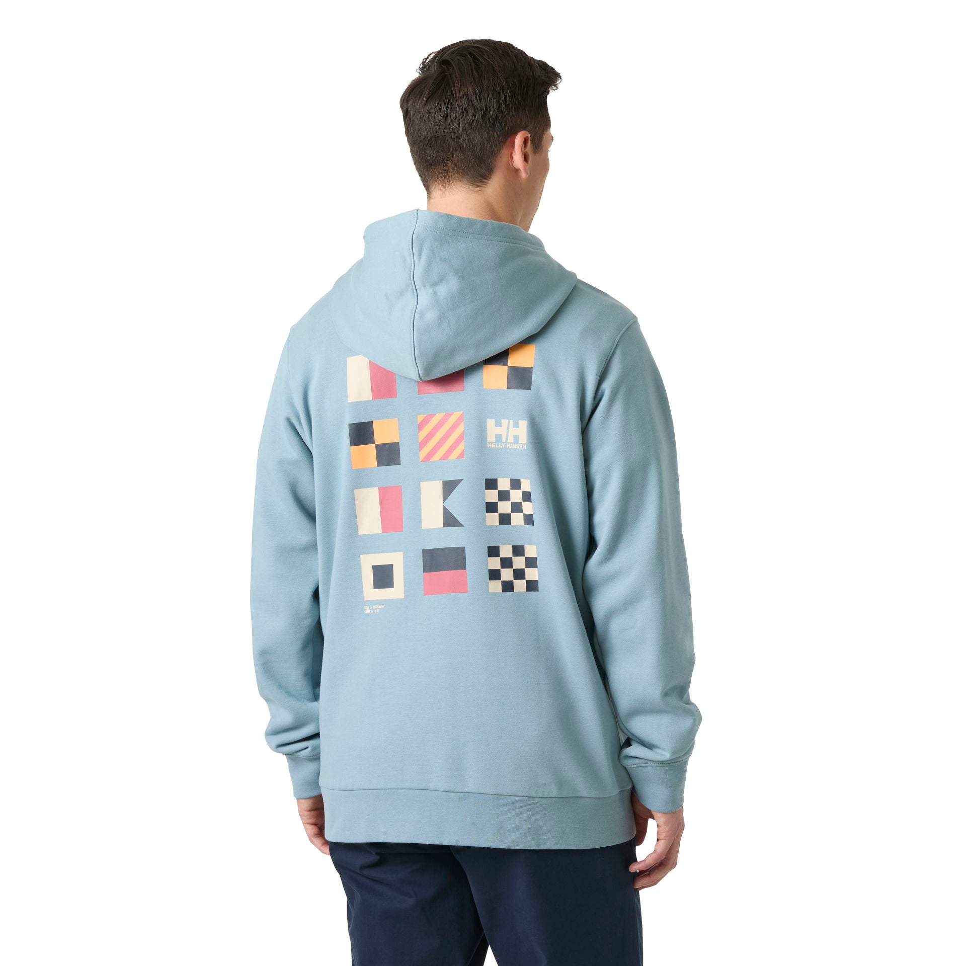 Shoreline hoodie French Terry bomull med kengurulomme logo detalj
