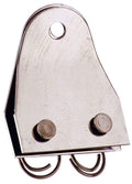 Sideplate enkel 2-hulls rustfritt stål forfra
