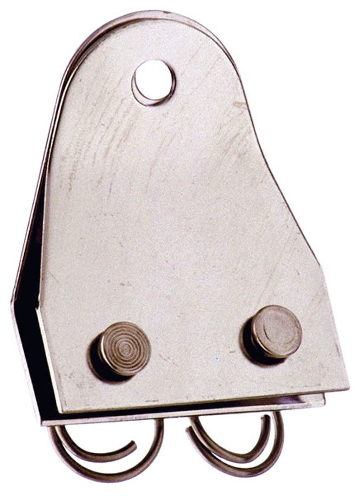 Sideplate enkel 2-hulls rustfritt stål forfra