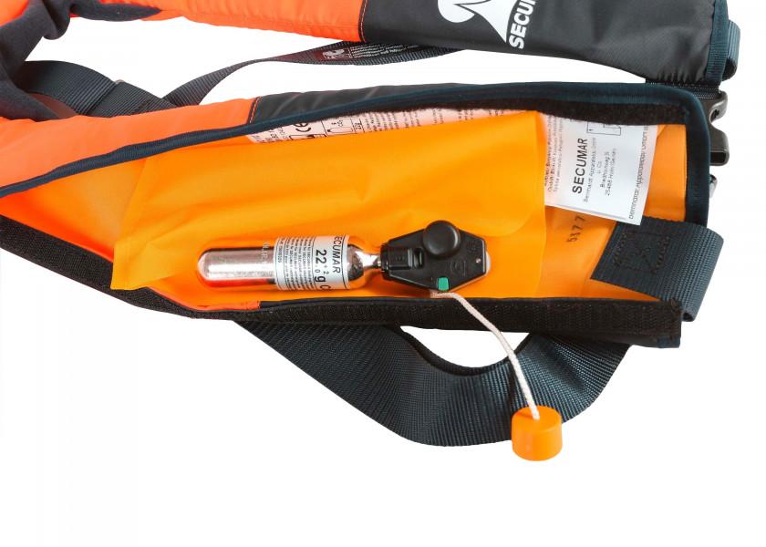Sideprofil av Manuell redningsvest VIVO 100N for kajakk og kano - Secumar