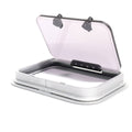 Sidevindu aluminium 369 x 273 mm med knebel forfra