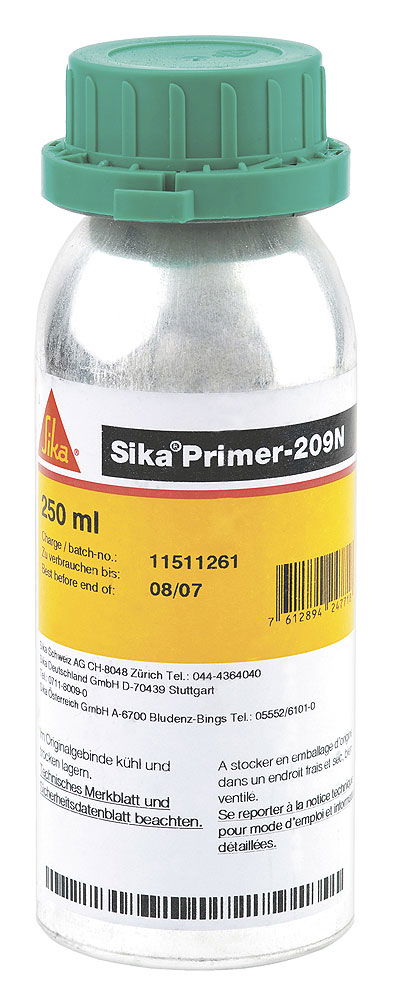 Sika Primer-209 D grunning for Sikaflex lim forfra