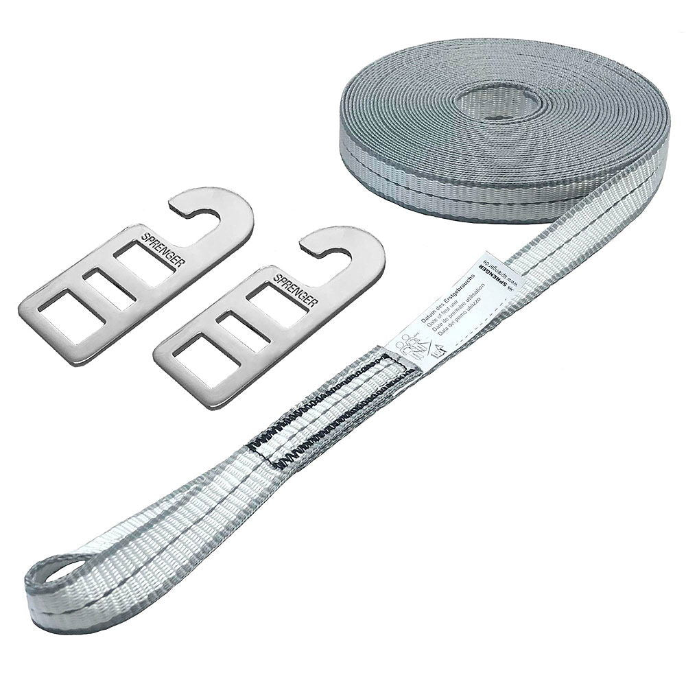 Sikkerhetsliner 12 m 25 mm med 3M refleksstriper - Sprenger forfra