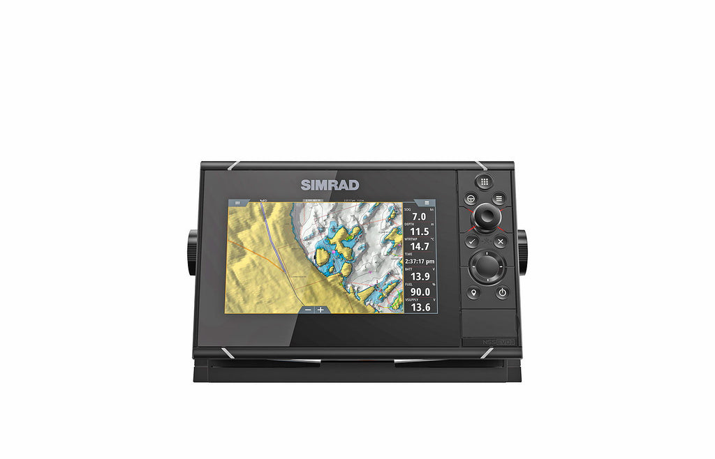 Simrad NSS evo3 kartplotter med ekkolodd 7 tommer SolarMAX HD display forfra