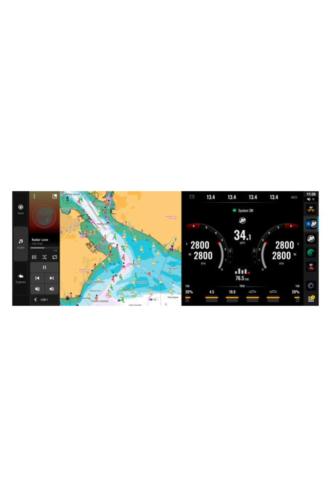 Simrad NSX 3012 Ultra kartplotter 12" ultrawide display montert