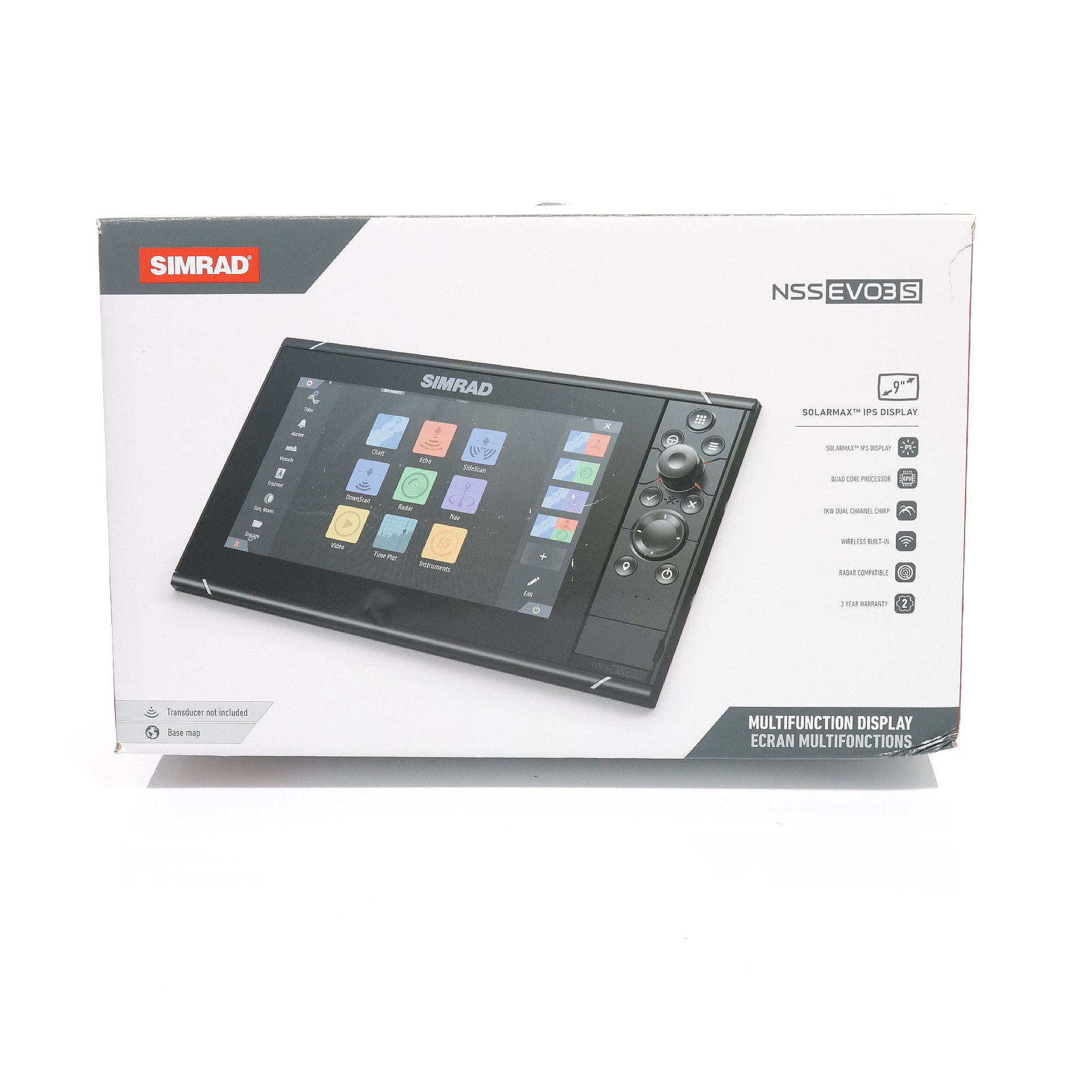 Simrad NSS9 EVO3S brukergrensesnitt detalj