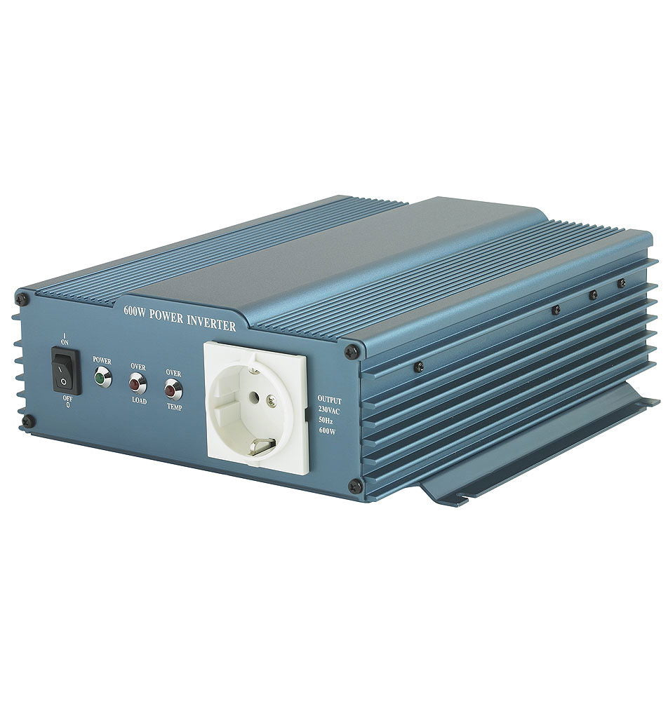 Sinus inverter 12V/230V 150 W kontinuerlig 300 W topp forfra