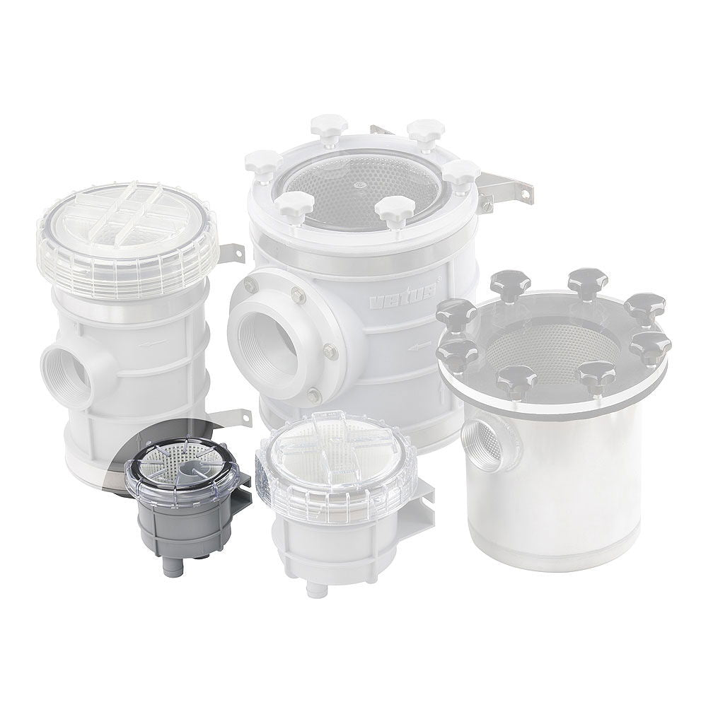 Sjøvannsfilter FTR 140 polypropylen 1/2" 23 l/min forfra