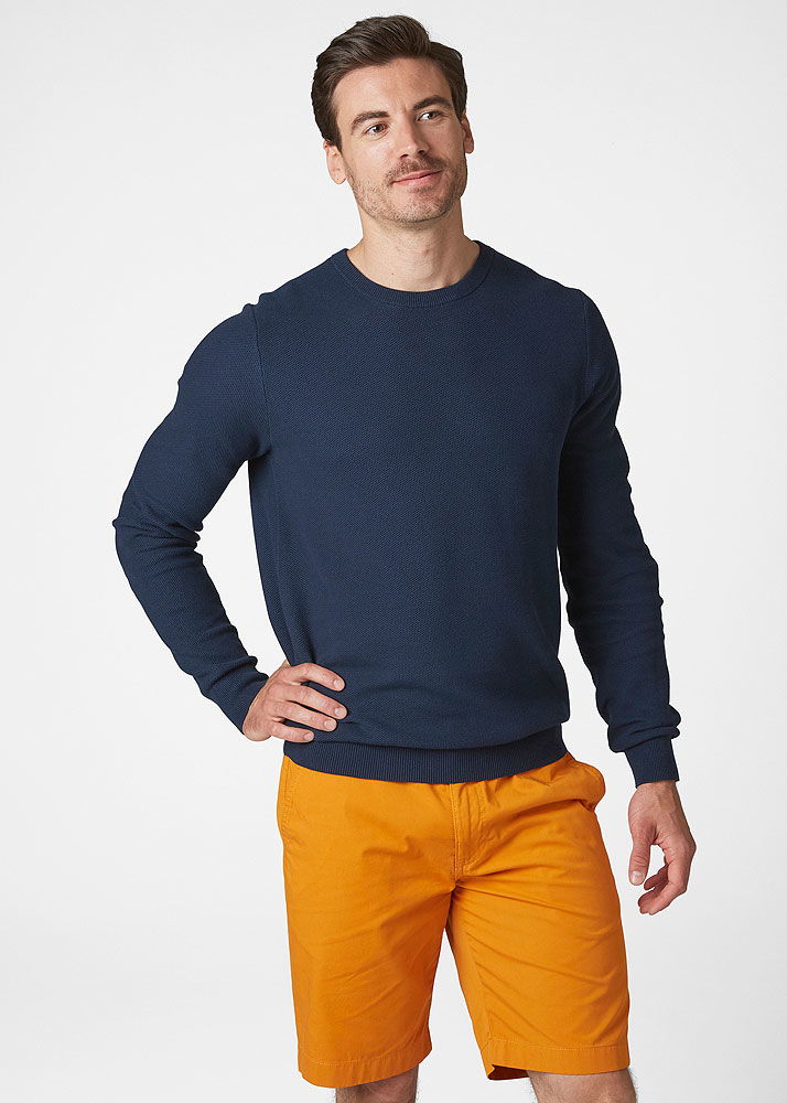 Skagen pullover strikk - Helly Hansen detalj
