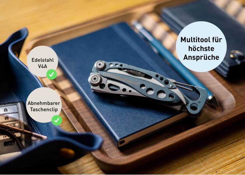 SKELETOOL multitool 420HC knivblad med karabinkrok med tangfunksjon