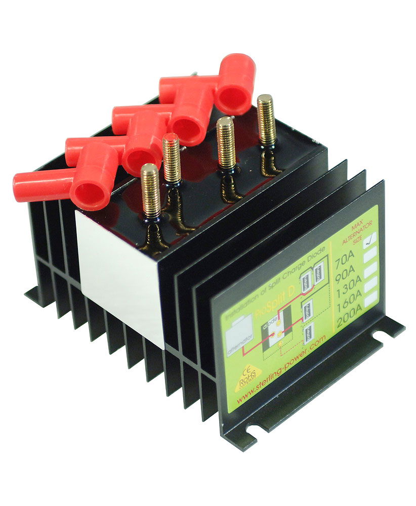 Skillediode 70 A 2 utganger for batterilading 9x12x9 cm - Sterling for effektiv energi