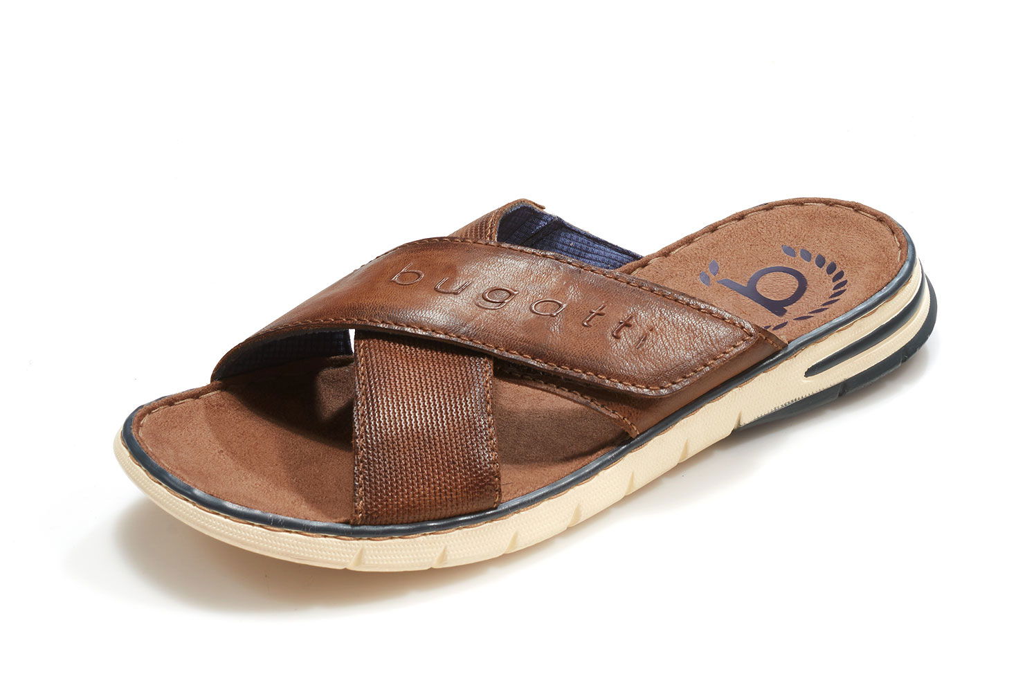 Skinnsandal herre used look - bugatti forfra