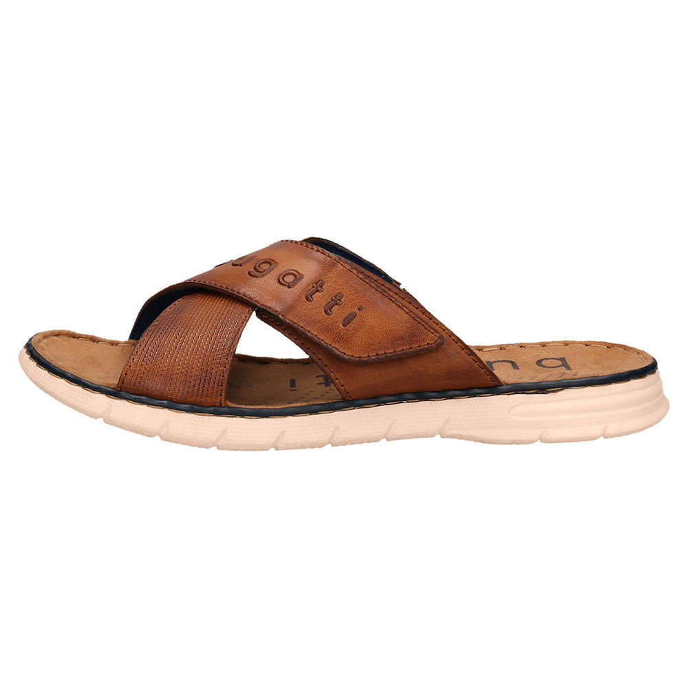 Skinnsandal herre used look - bugatti montert på fot