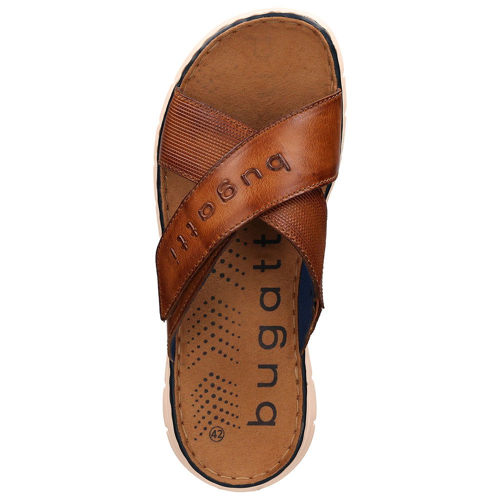 Skinnsandal herre used look - bugatti nærbilde av borrelås