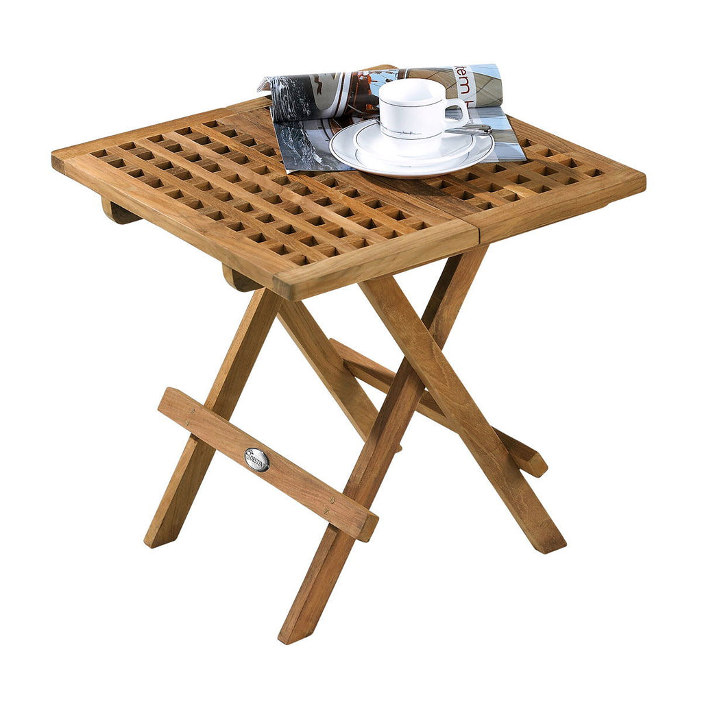 Skipper klappbord teak 7 cm sammenslått forfra