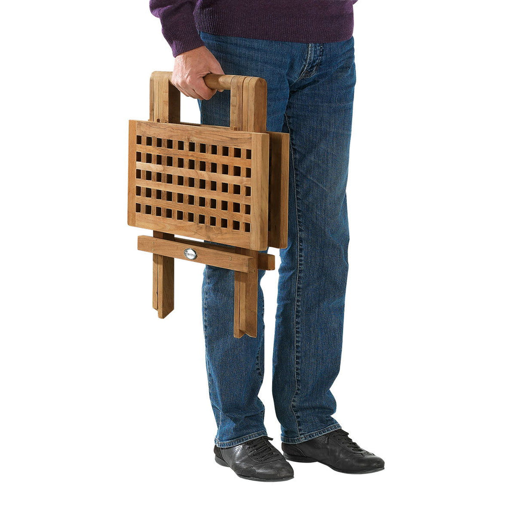 Skipper klappbord teak 7 cm sammenslått sammenlagt detalj