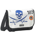 Skipperveske "No Fish" L seilduk 36 x 27 cm med laptoplomme forfra