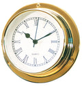 Skipsklokke messing polert 12 cm med silikontetting - Compass forfra