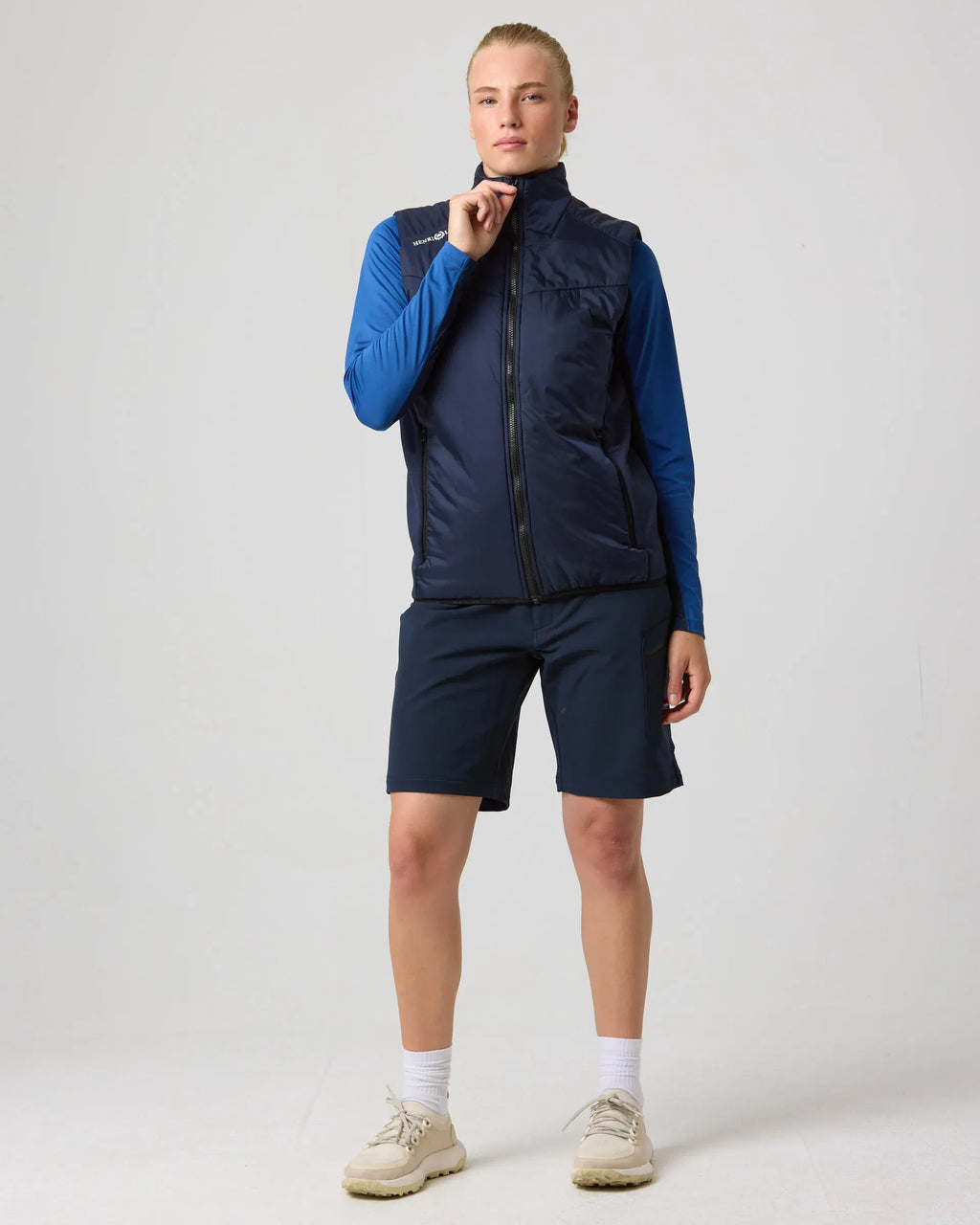 Smart-Therm vest med isolering og ventilasjon materiale og tekstur nærbilde