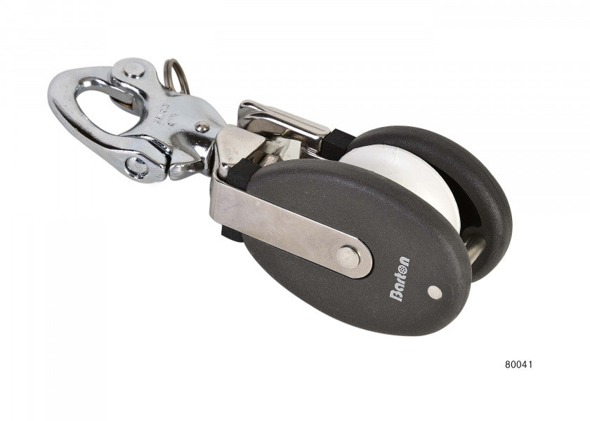 Snatch-blokk med snapsjakkel 16 mm 550 kg - BARTON forfra