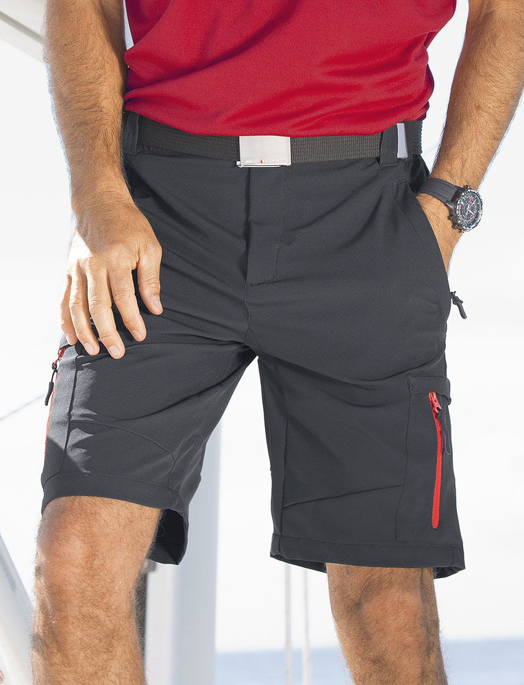 Softshell bermudashorts for herre stretch hurtig tørkende forfra