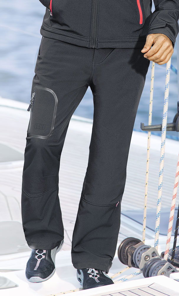 Softshellbukse herre vind- og vannavvisende Compass Active Wear forfra