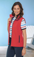 Softshellvest for dame vindtett og vannavvisende med fleecefôr Sea & Harbour forfra