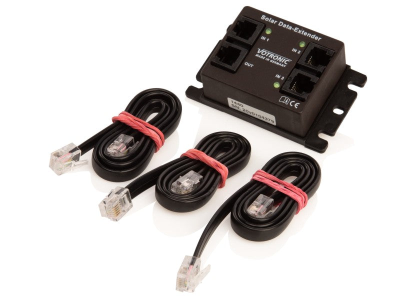 Bakside av Solar Data Extender 3n1 for opptil 3 solregulatorer - Votronic