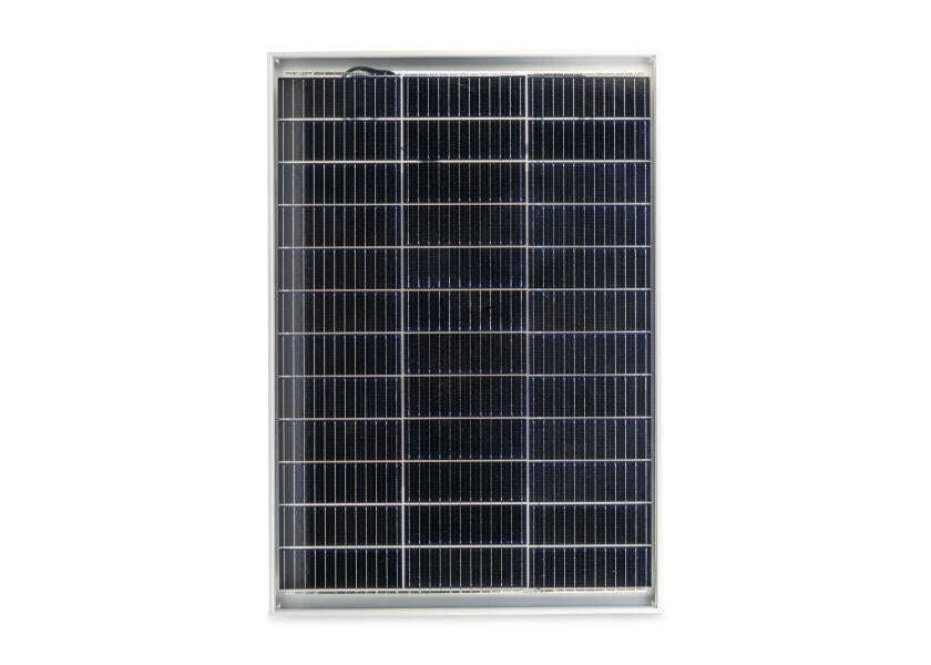 Solcellepakke komplett sett 120 W med PWM-regulator og dekksgjennomføring bakside