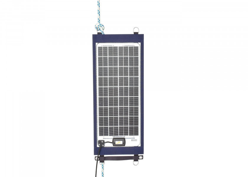Solcellepanel 20 W med tekstilkant 750 x 250 mm forfra