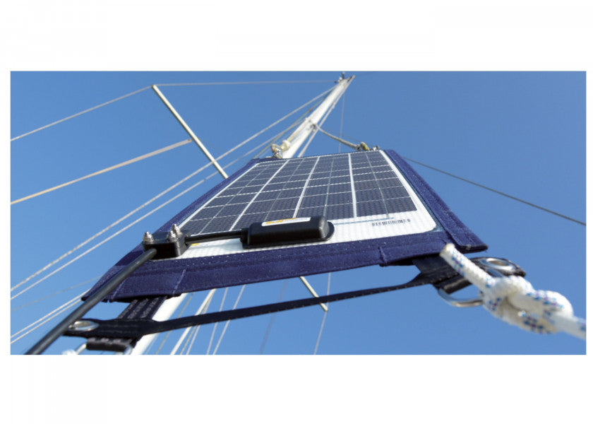 Solcellepanel 20 W med tekstilkant 750 x 250 mm bakside