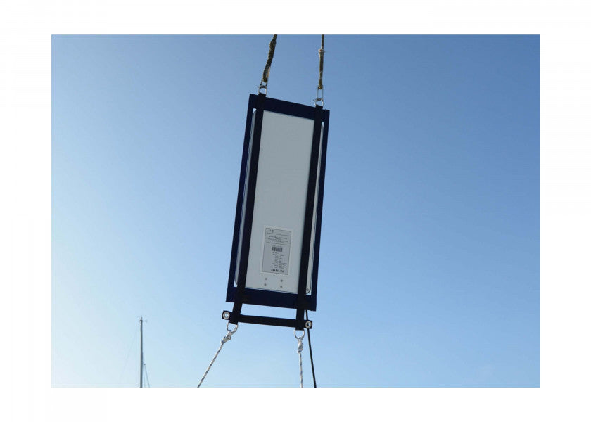 Solcellepanel 20 W med tekstilkant 750 x 250 mm festepunkt