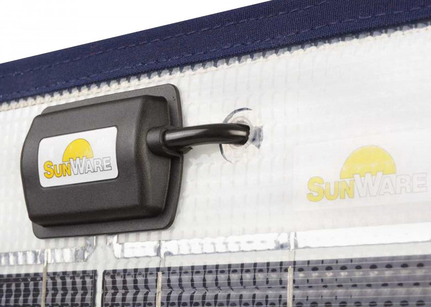 Solcellepanel 38 W med tekstilkant 873 x 431 mm fleksibelt - SUNWARE detalj