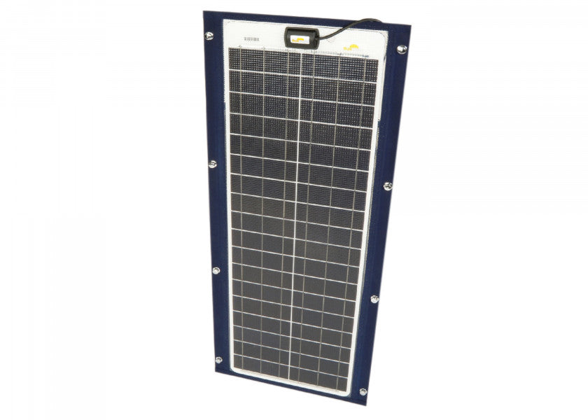 Solcellepanel 60 W med tekstilkant 1106 x 431 mm fleksibelt - SUNWARE forfra