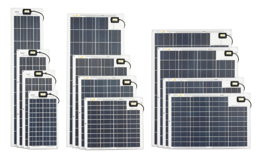 Solcellepanel marin 15 Wp 47x24 cm 0,8 kg - Sunware forfra