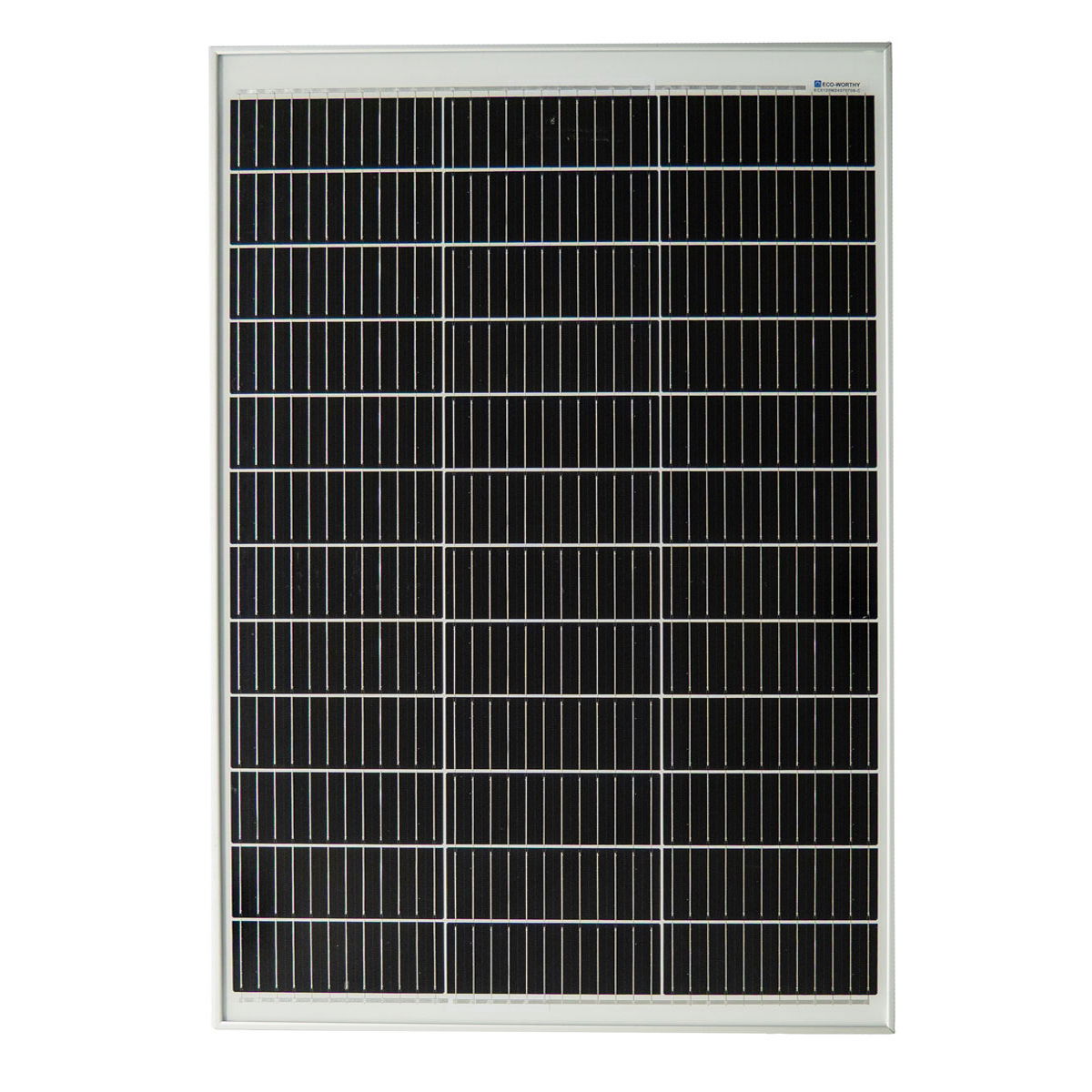 Solcellepanel monokrystallinsk 120 Wp 12V fast ramme Eco Worthy forfra